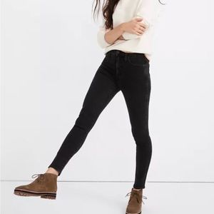 Madewell High Rise Black Wash Skinny Jeans Sz 27P